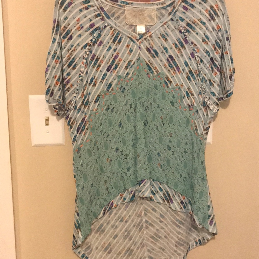 Flower high-low t-shirt